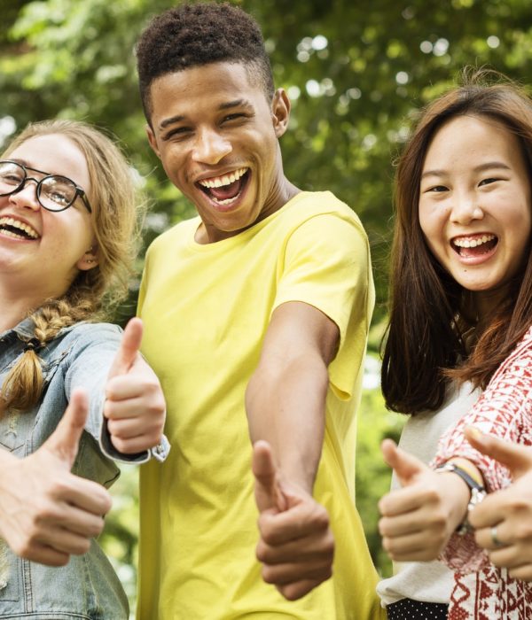 Diverse Group Young People Thumb Up Concept
